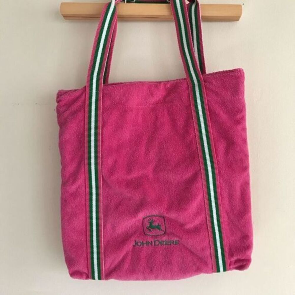 John Deere Logo Pink Tote